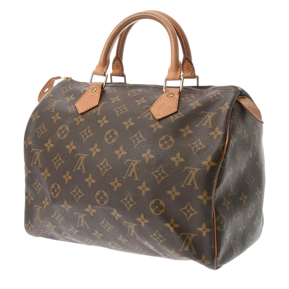 Louis Vuitton Monogram Handbag Canvas Speedy Brown
